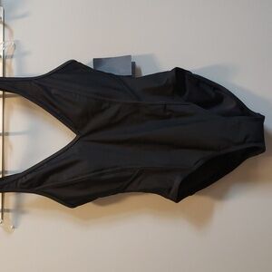 Tommy Hilfiger NWT Black Paneled Tank Swimsuit, 8